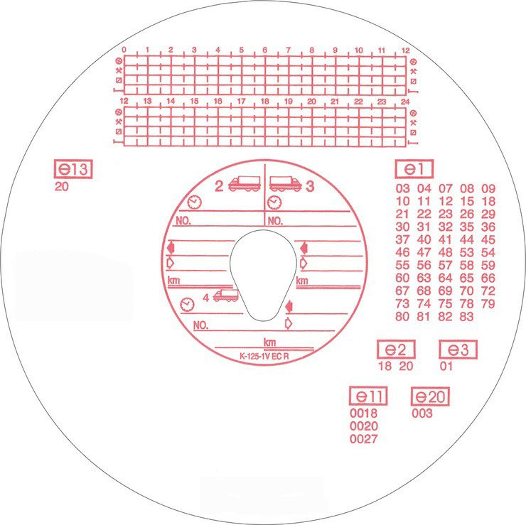 Tachograafschijven 100 km/h - 24uur combi-0